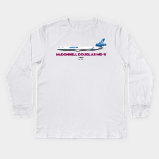 McDonnell Douglas MD-11 - VASP Kids Long Sleeve T-Shirt